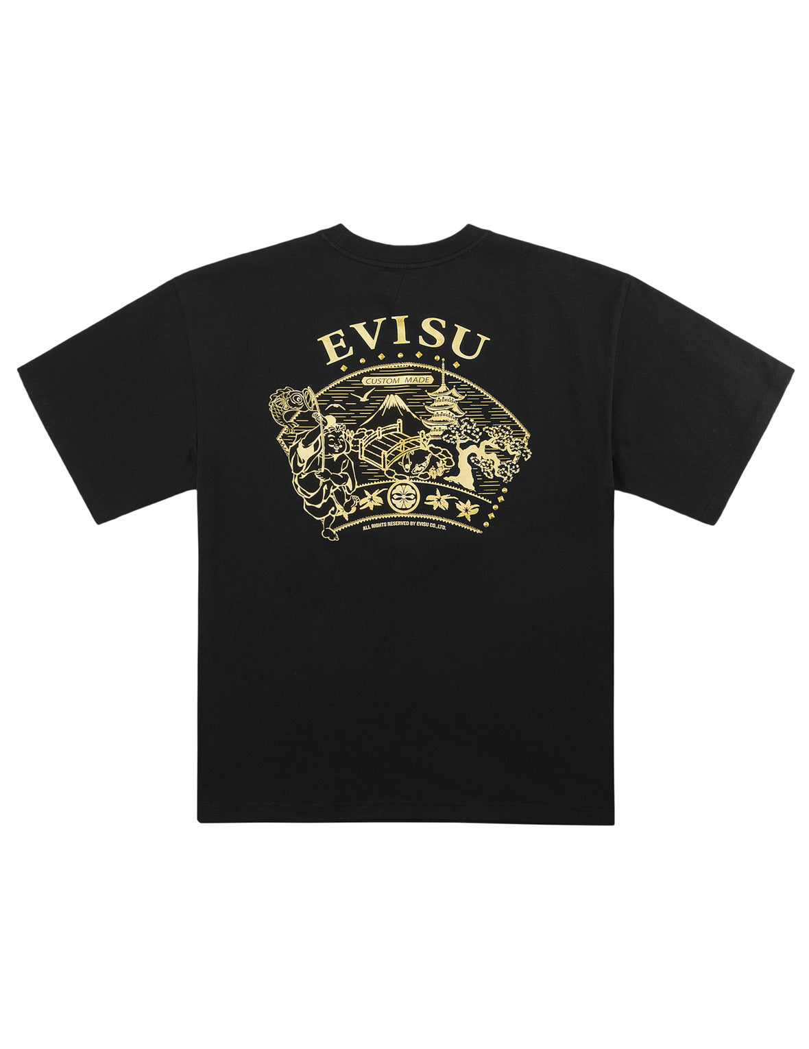 Gold Print Studded Tee